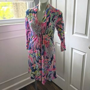 Lilly Pulitzer half sleeve v neck dress Medium M